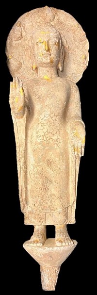 完整保存的北齊貼金彩繪石佛A Completely Preserved Gold-pasted and Painted Stone Buddha of the Northern Qi Dynasty