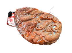 紅翡龍紋掛件